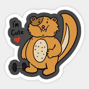 Fat Chipmunk Sticker